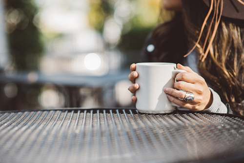 coffee cup person holding white ceramic mug coffee